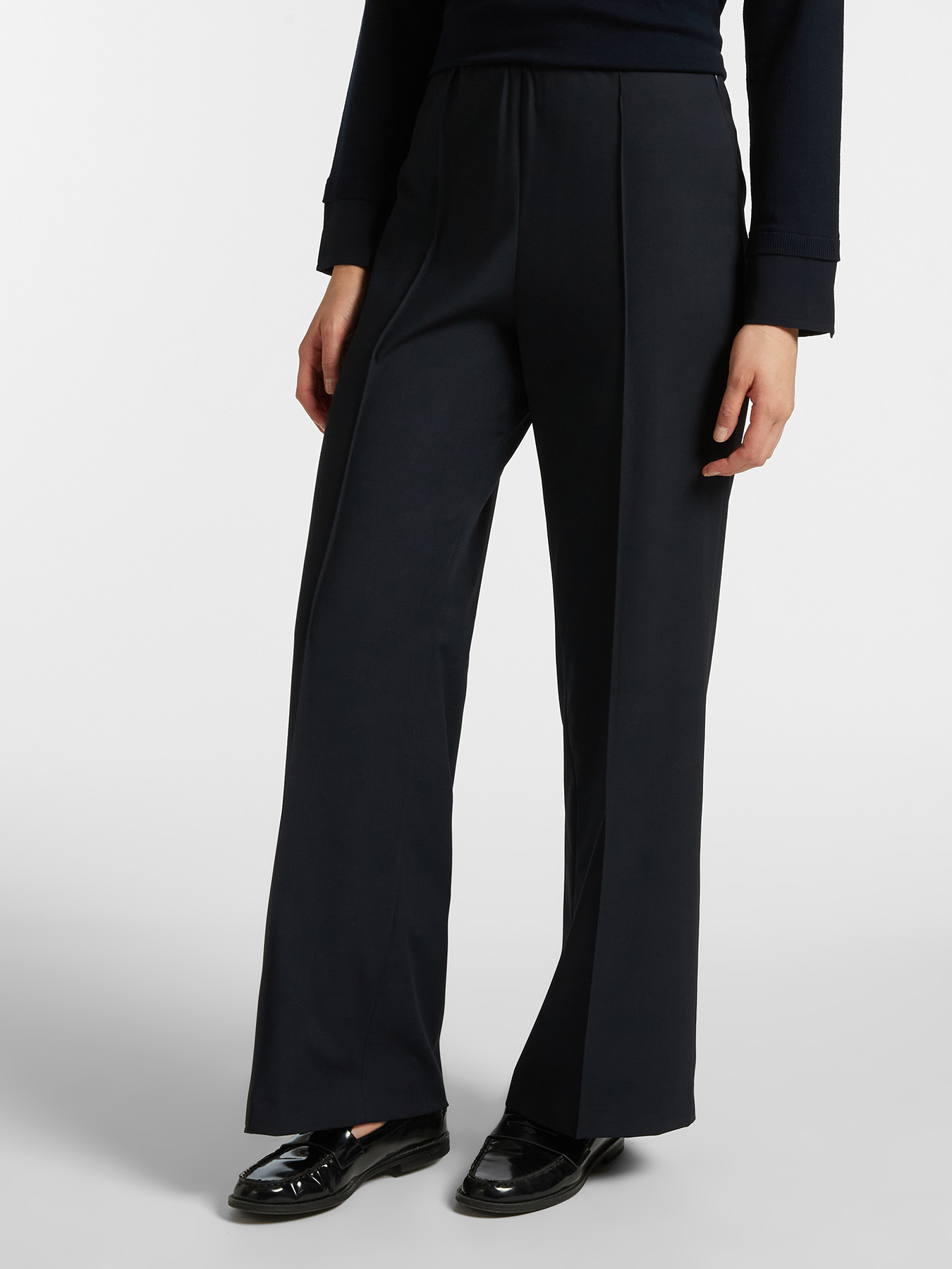 Wide-leg trousers with side zip image number 2
