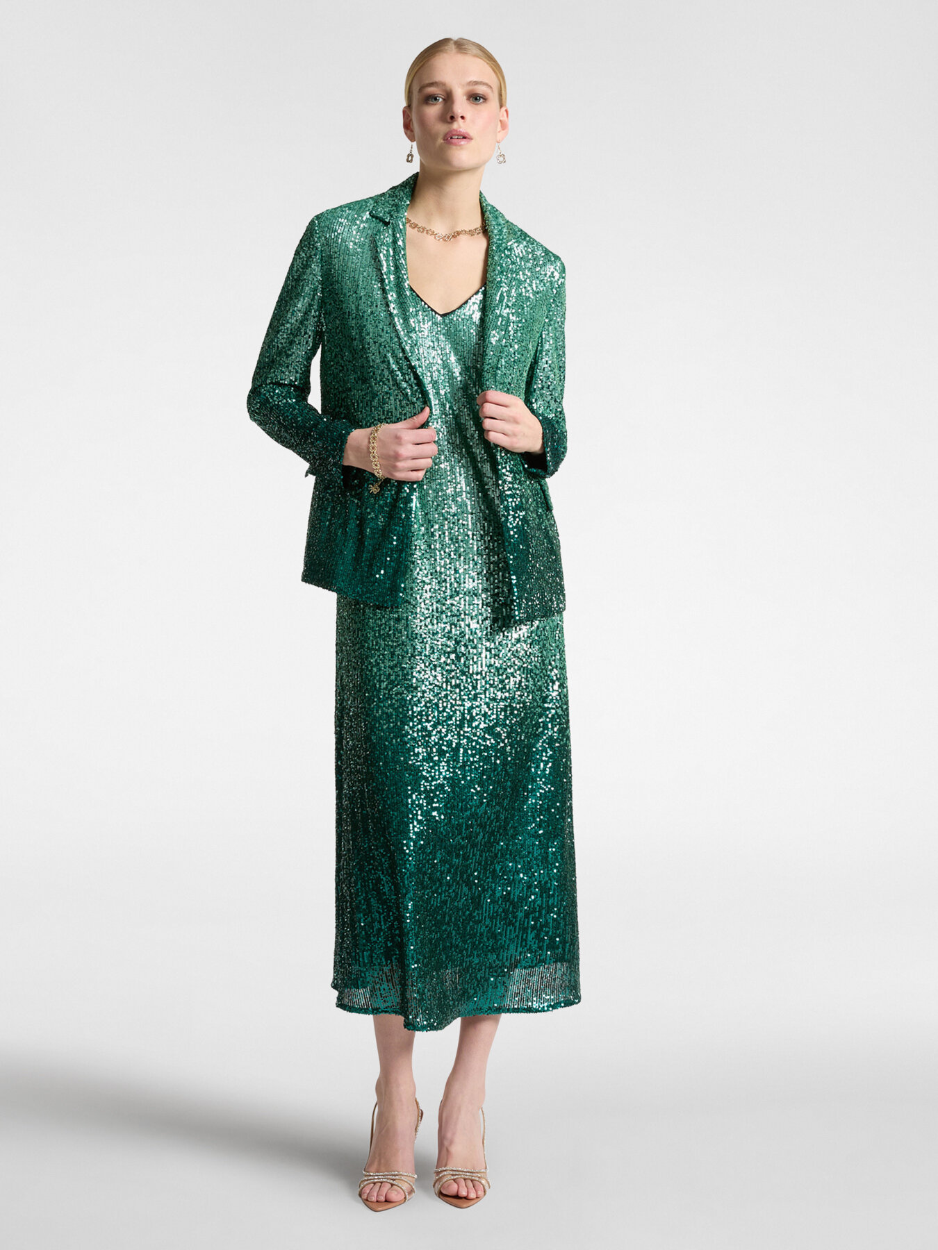 Full sequined blazer image number 2
