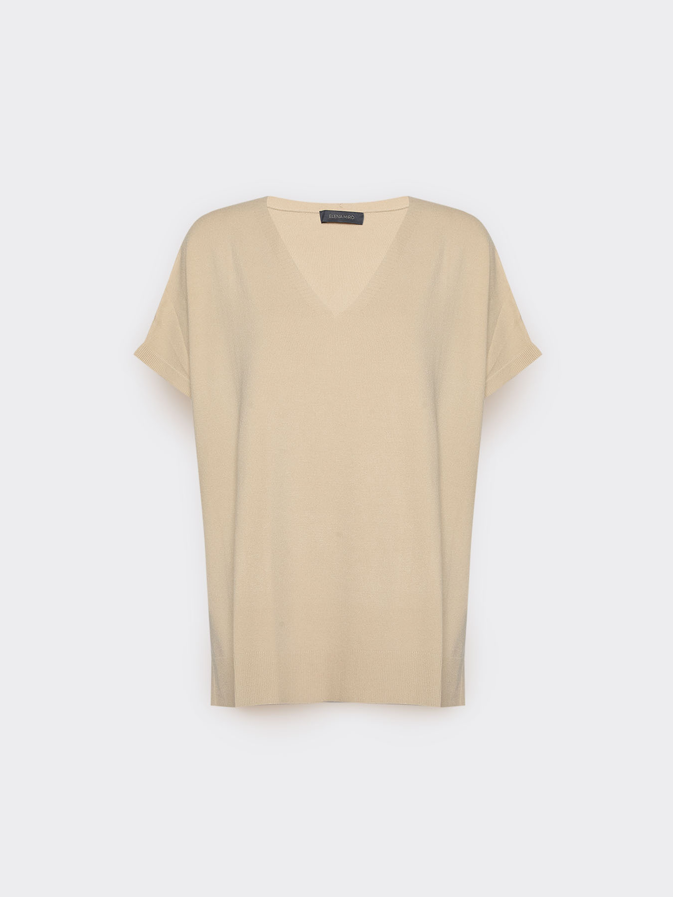 Pull en viscose col V image number 4