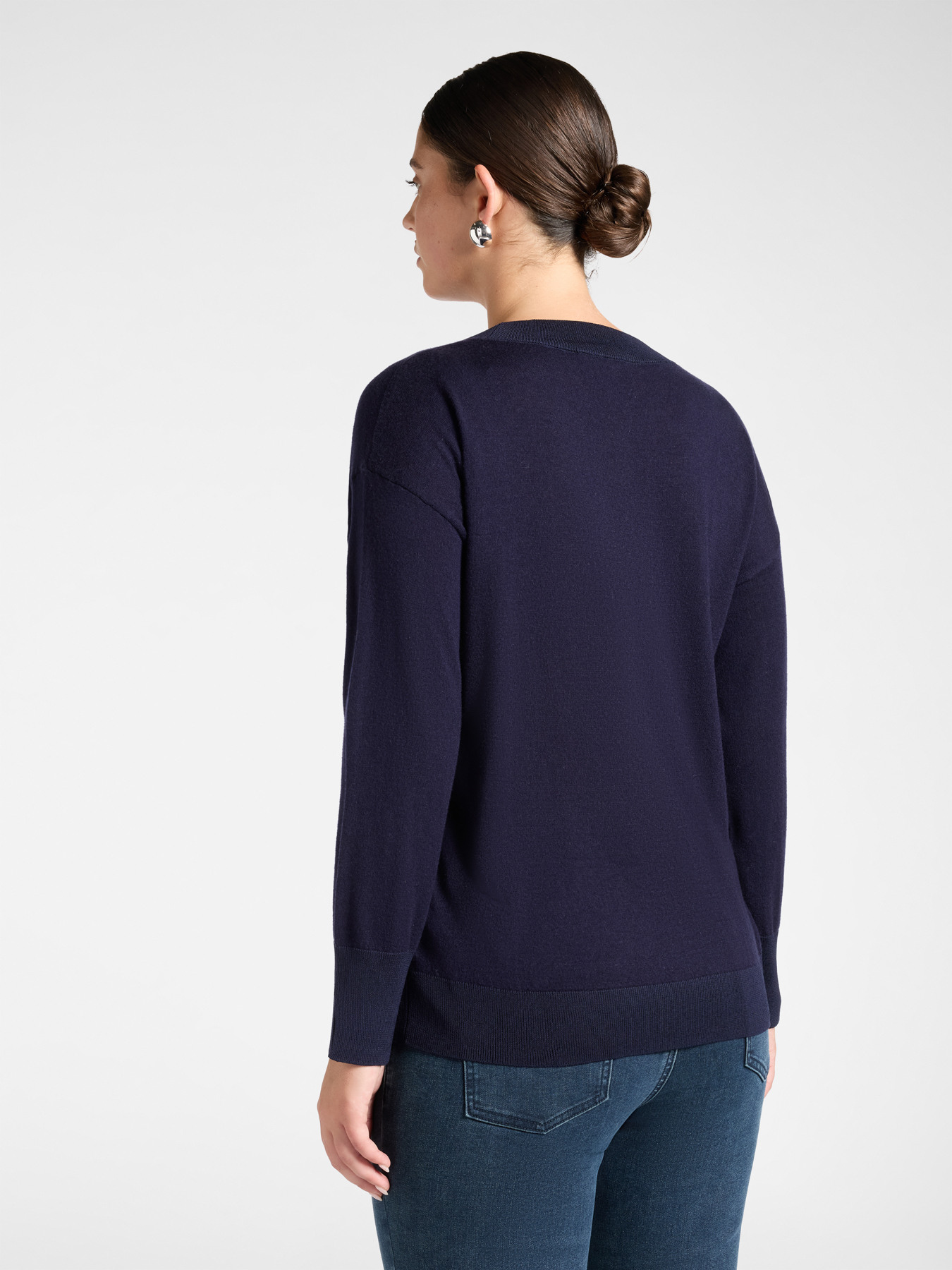 Pure wool V-neck sweater image number 1