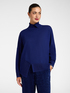 Rollkragenpullover aus Wolle mit asymmetrischem Abschluss image number 0