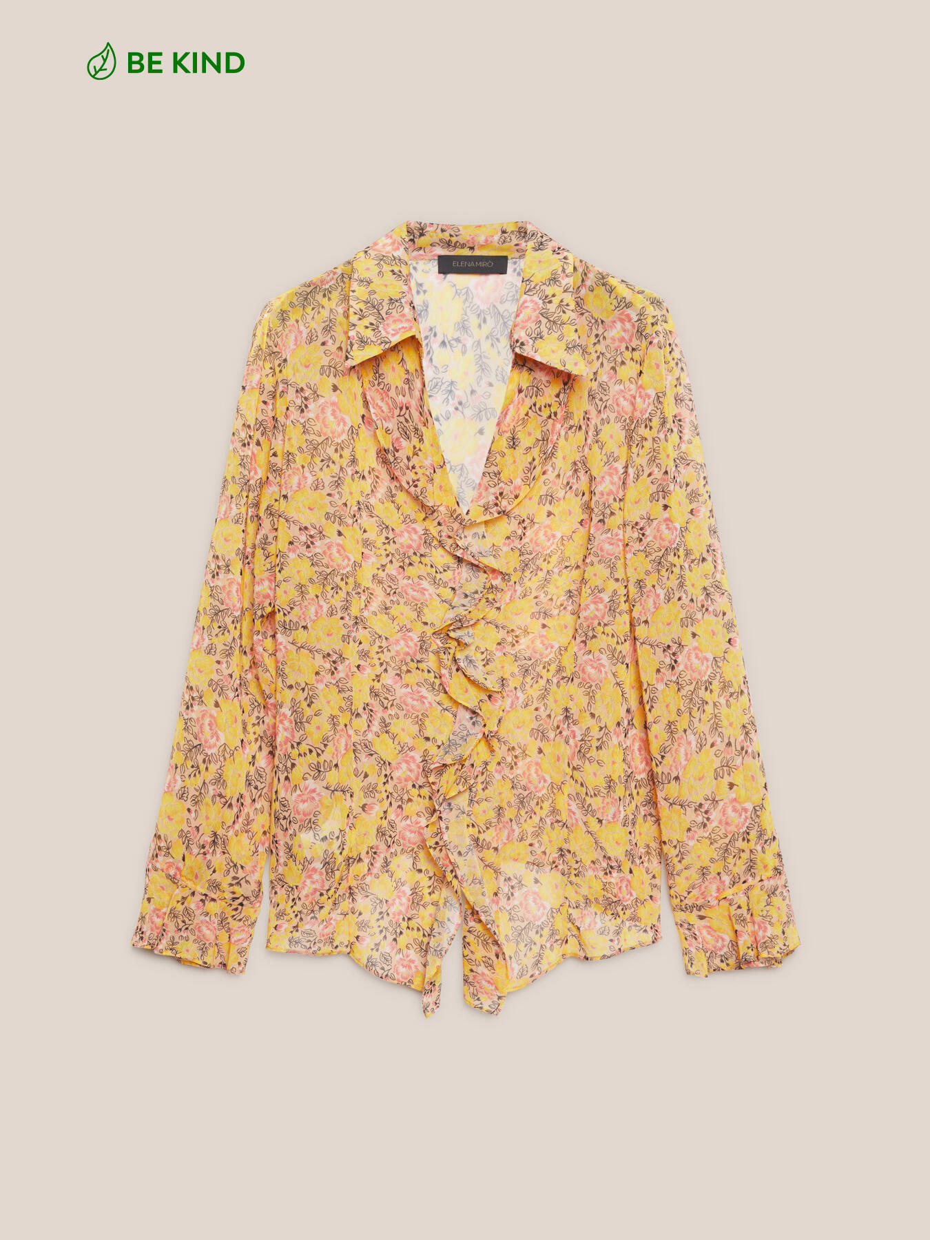 Blouse imprim&eacute;e en viscose &eacute;cologique image number 4