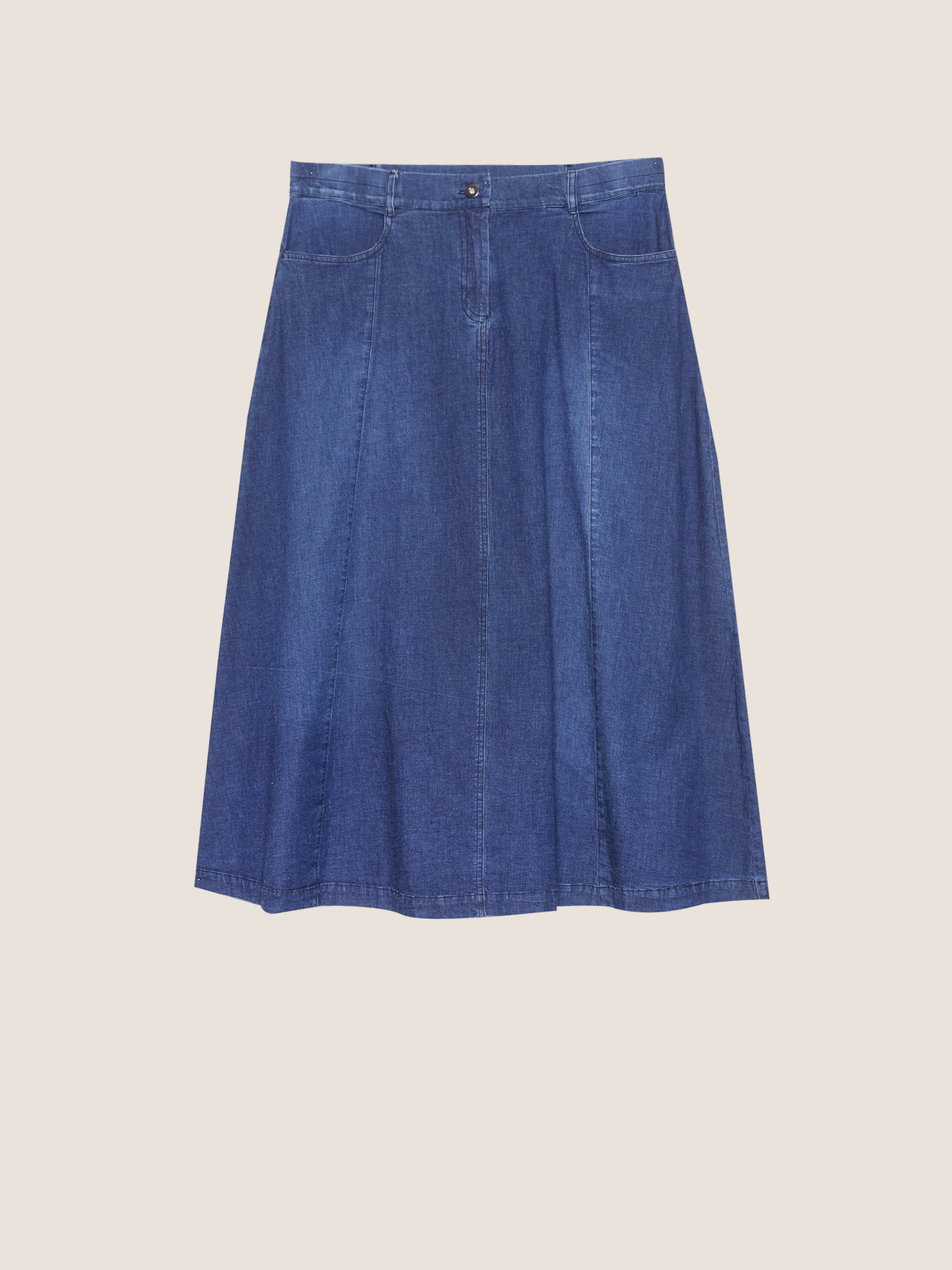 Falda larga de tela vaquera image number 3