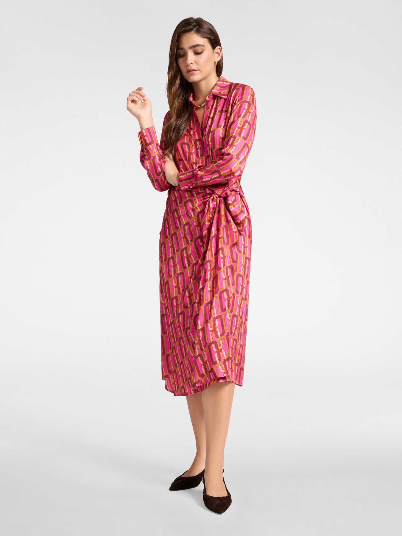 Robe portefeuille imprim&eacute;e