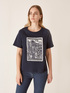 T-shirt with printed application and embroidery image number 2