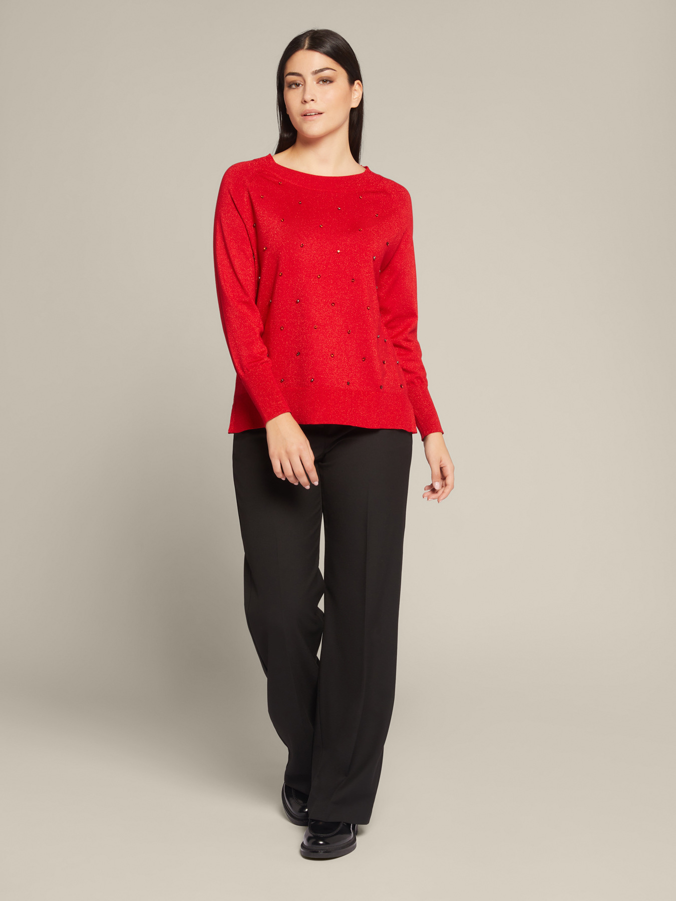 Pull lurex avec broderie image number 1