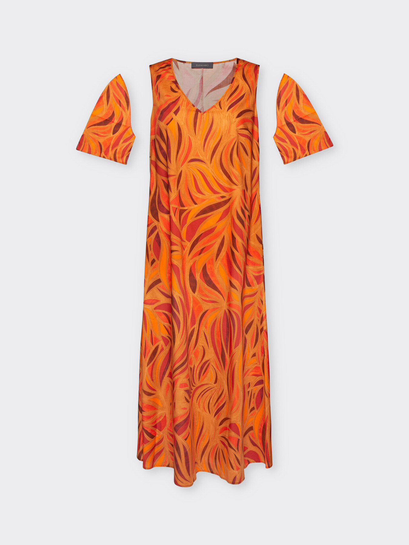 Vestido estampado de algod&oacute;n el&aacute;stico image number 5