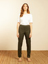 Poplin stovepipe trousers image number 2
