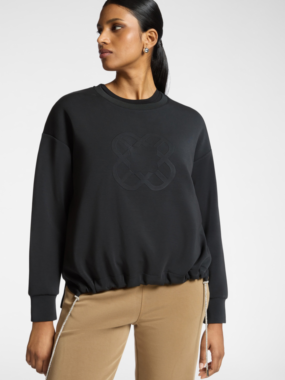 Sweatshirt aus Scuba mit Monogramm-Logo