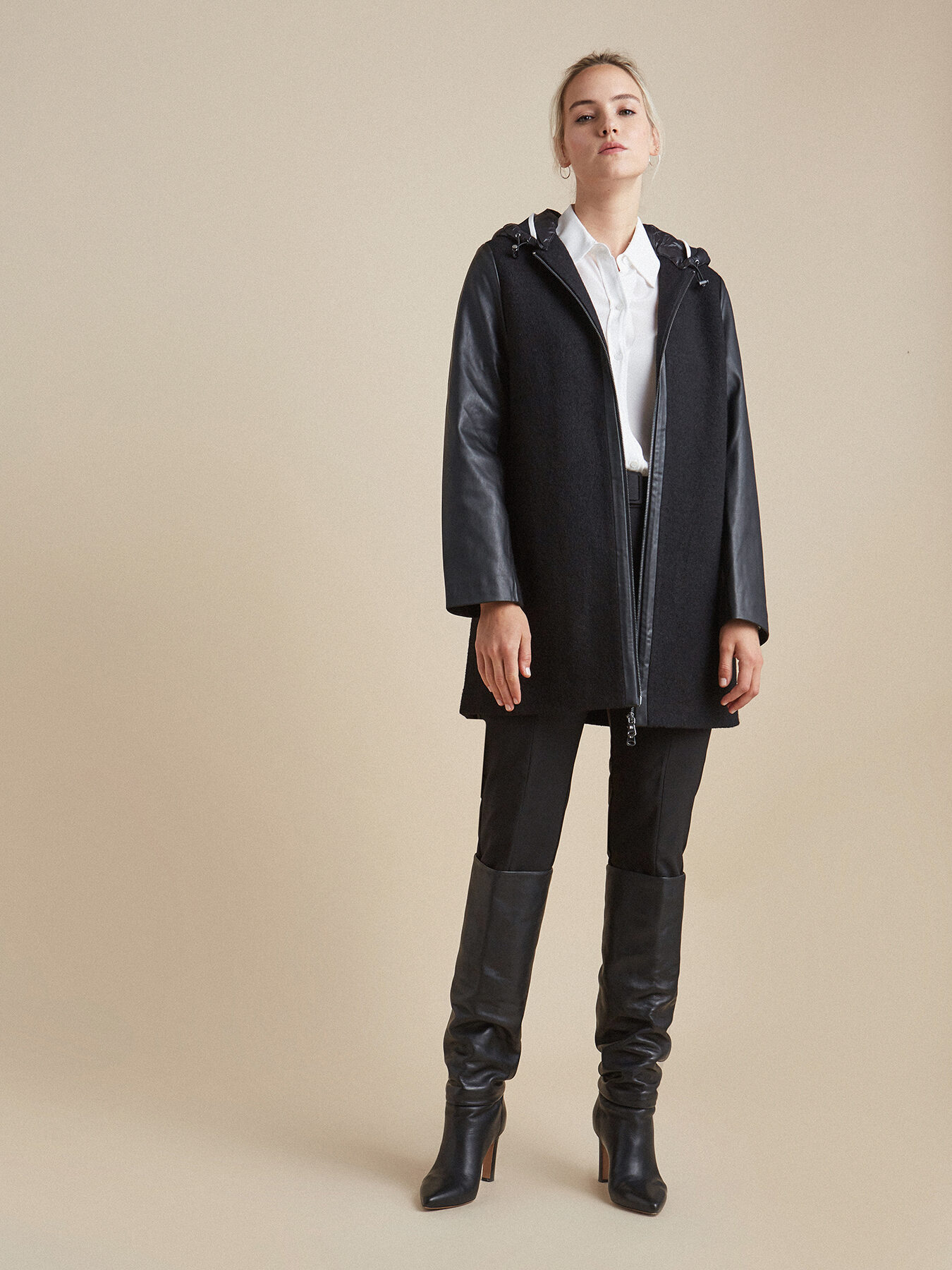 Blouson trois quarts en plusieurs tissus ElenaMiro com FR Blouson trois quarts en plusieurs tissus ElenaMiro com FR