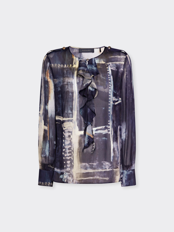 Blusa in georgette stampata