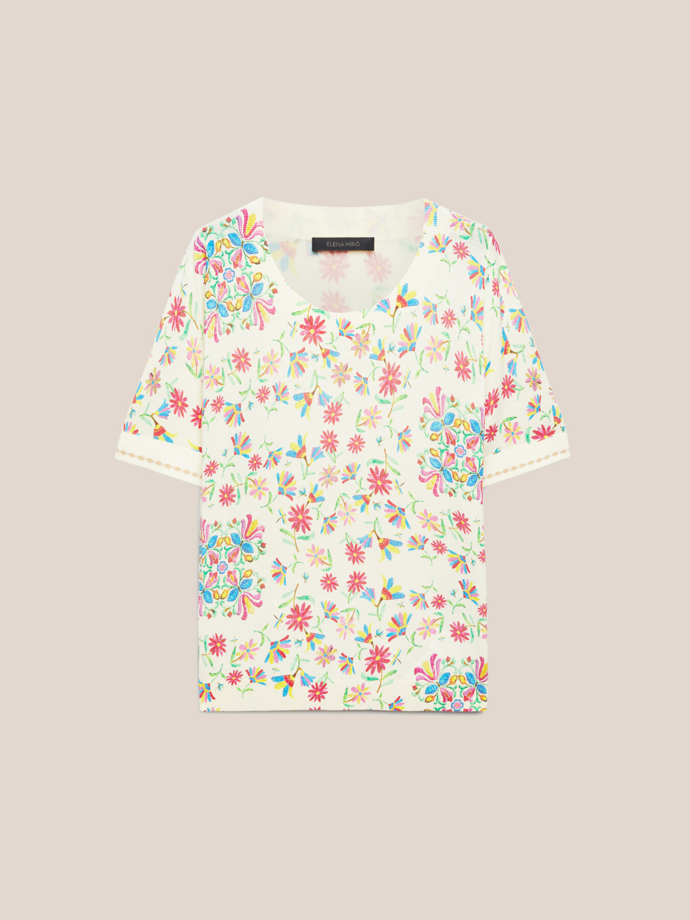 Bedruckter kurz&auml;rmeliger Pullover image number 4