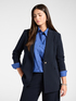 Blazer en cr&ecirc;pe avec bouton Monogram image number 0