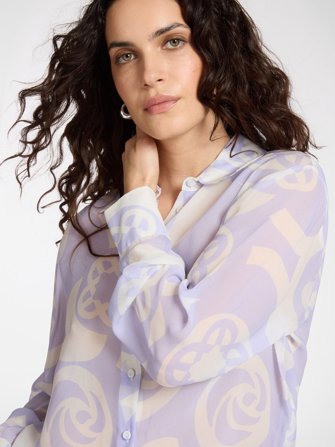 Printed viscose shirt image number 3