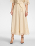 Cropped linen trousers with lace image number 2