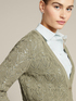 Sustainable cotton cardigan with openwork image number 3