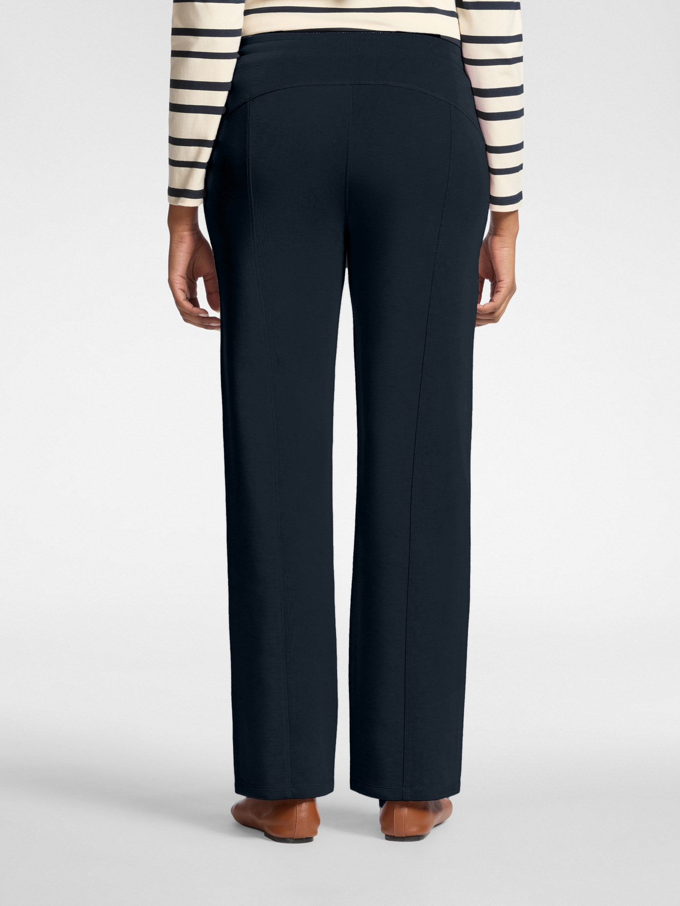 Pantalon palazzo en scuba image number 1