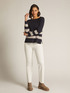 Sweater with stripes at the hem image number 2