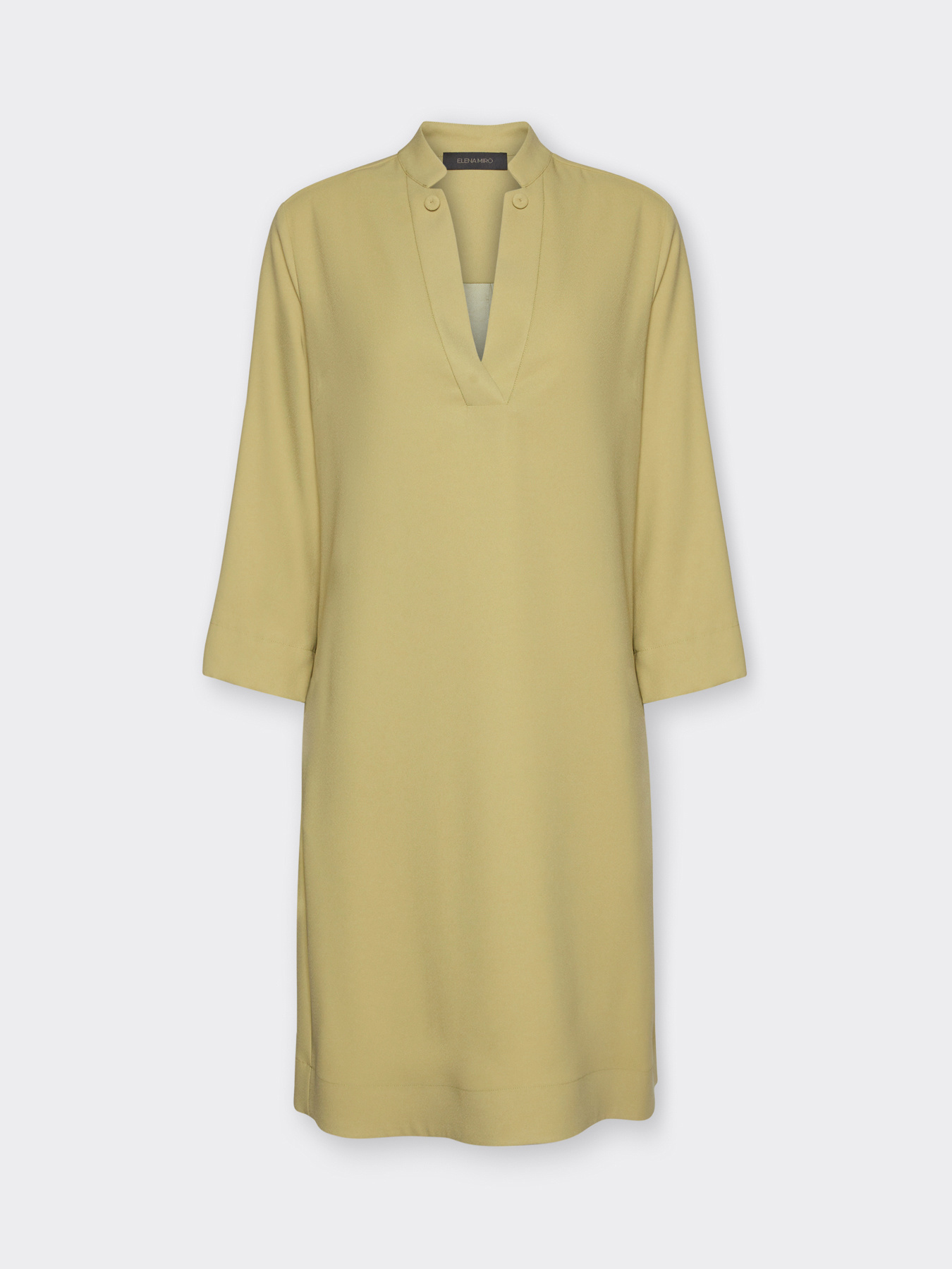 Enver satin dress with V-neckline image number 4