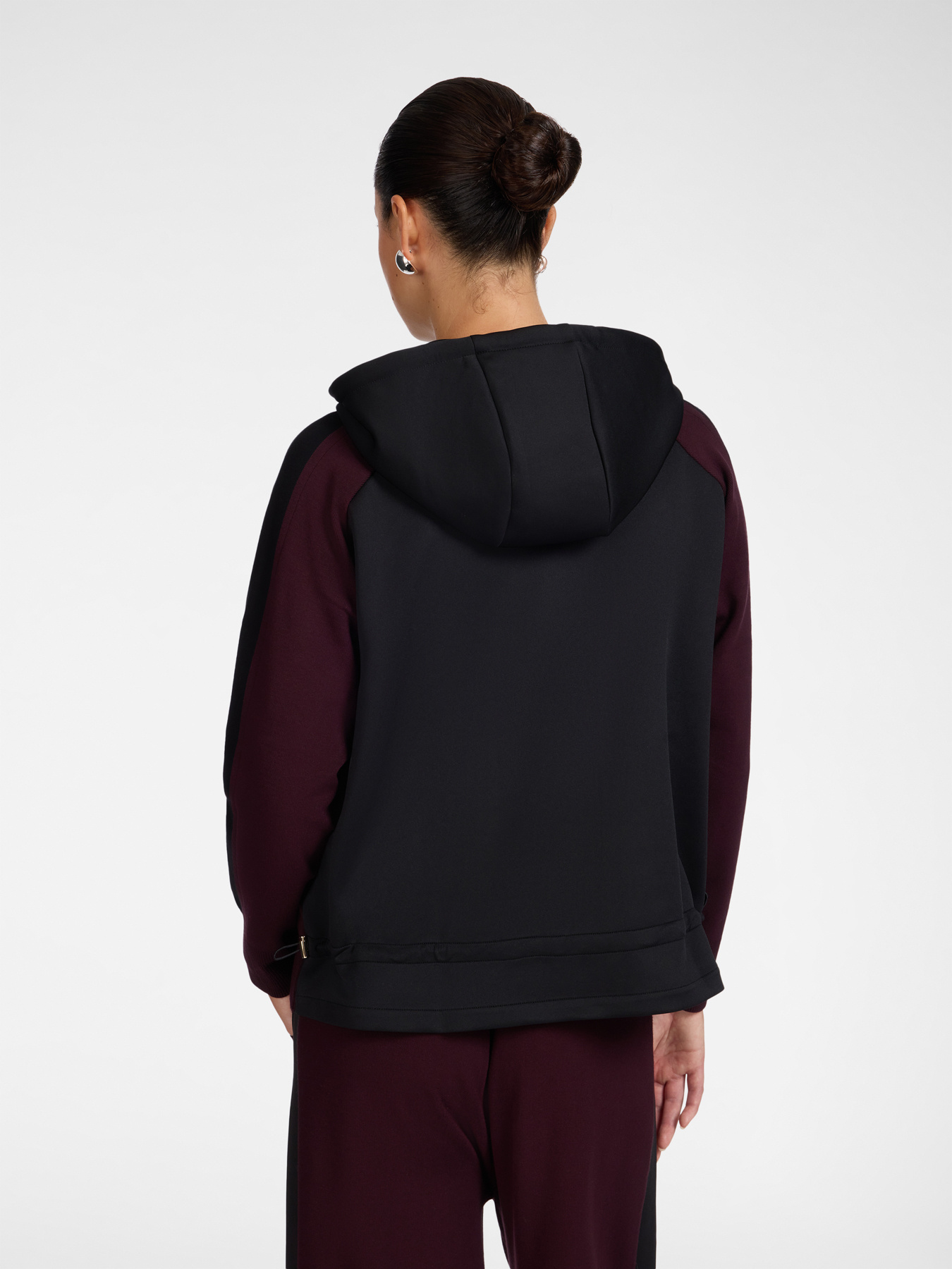 Strickjacke mit Kapuze, Rei&szlig;verschluss und Kontraststreifen image number 1