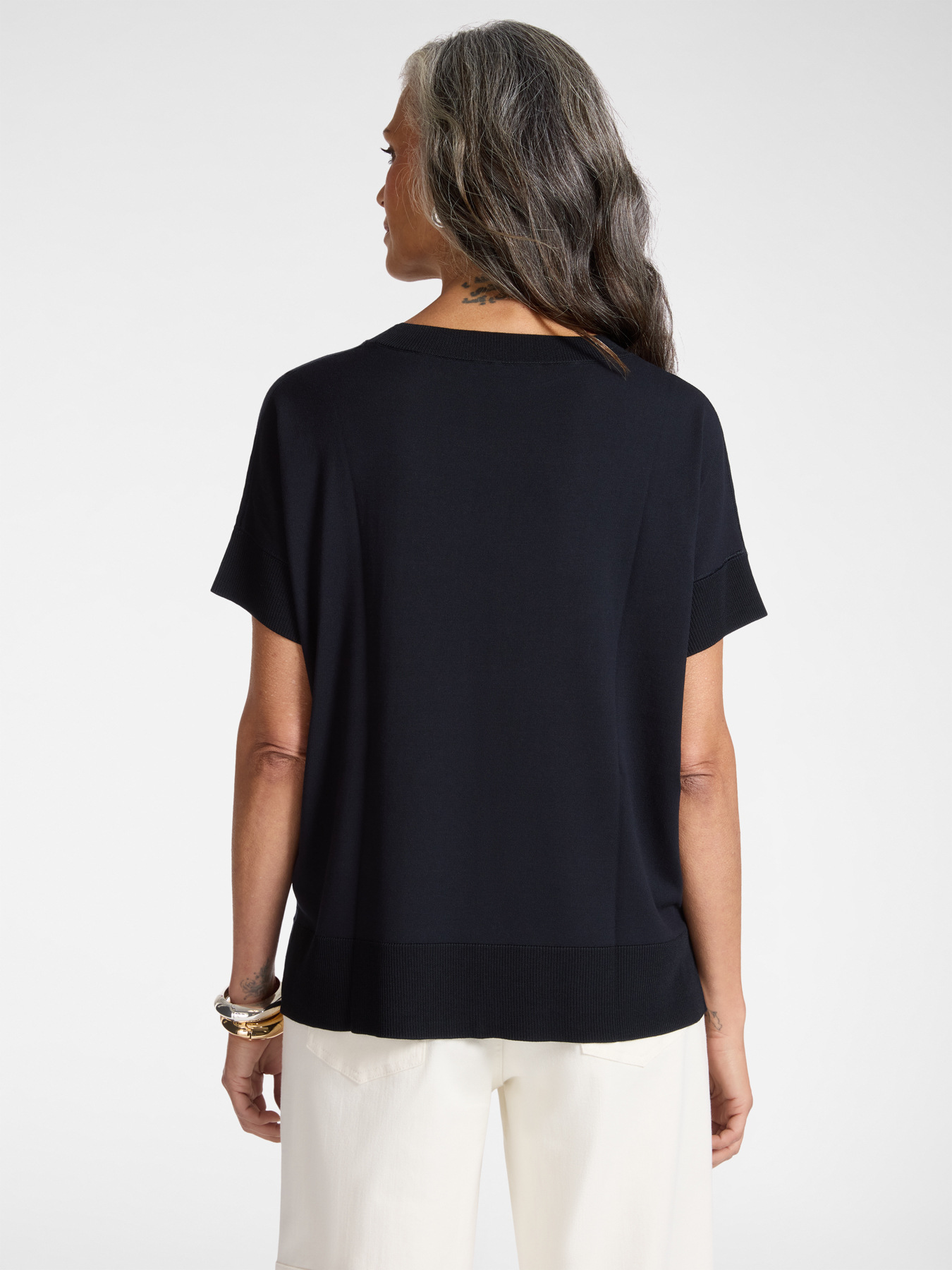 Maglia maniche corte misto viscosa image number 1