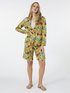 Short trousers with foliage print image number 0