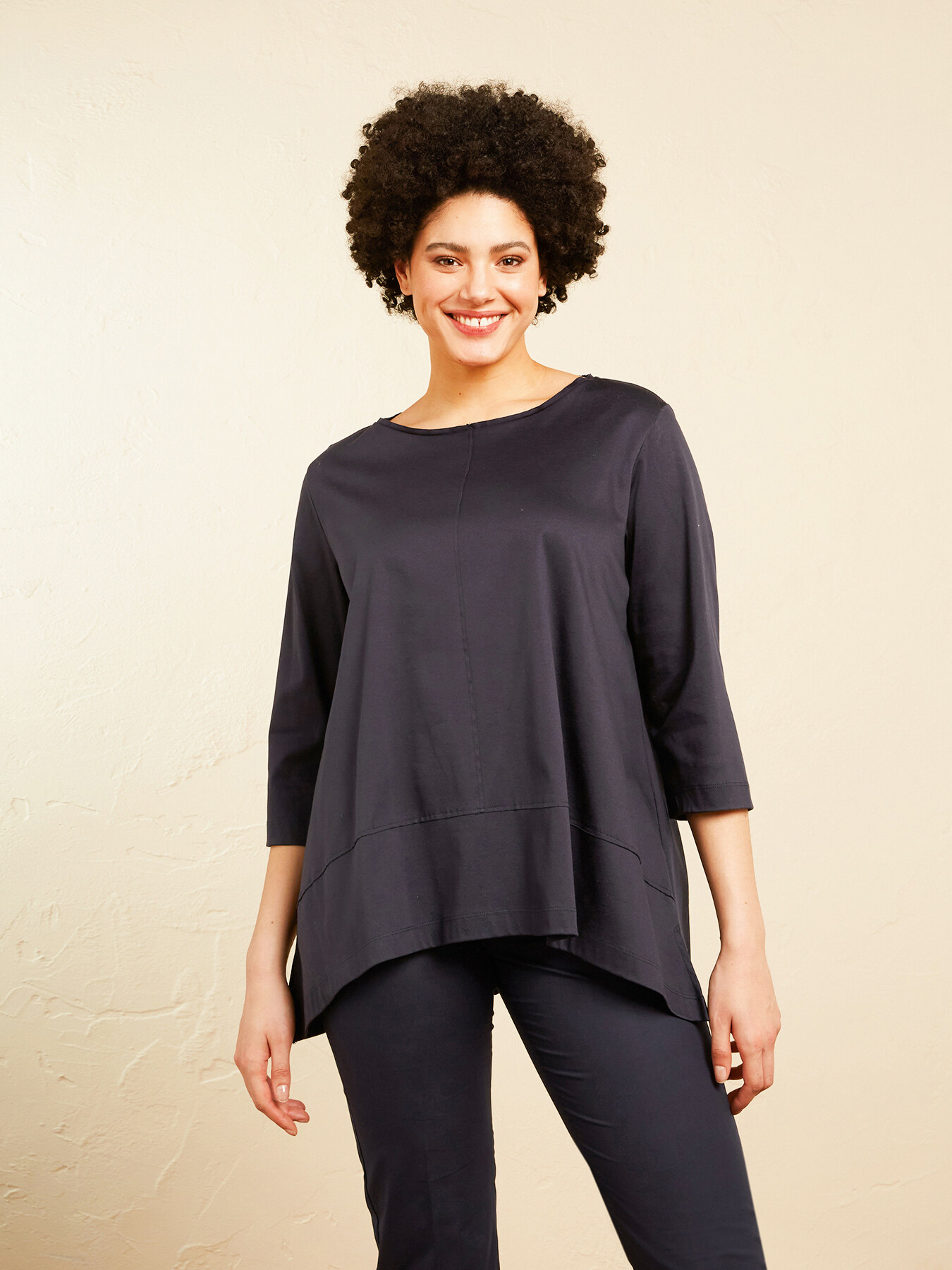 T-shirt &eacute;vas&eacute; en jersey image number 2