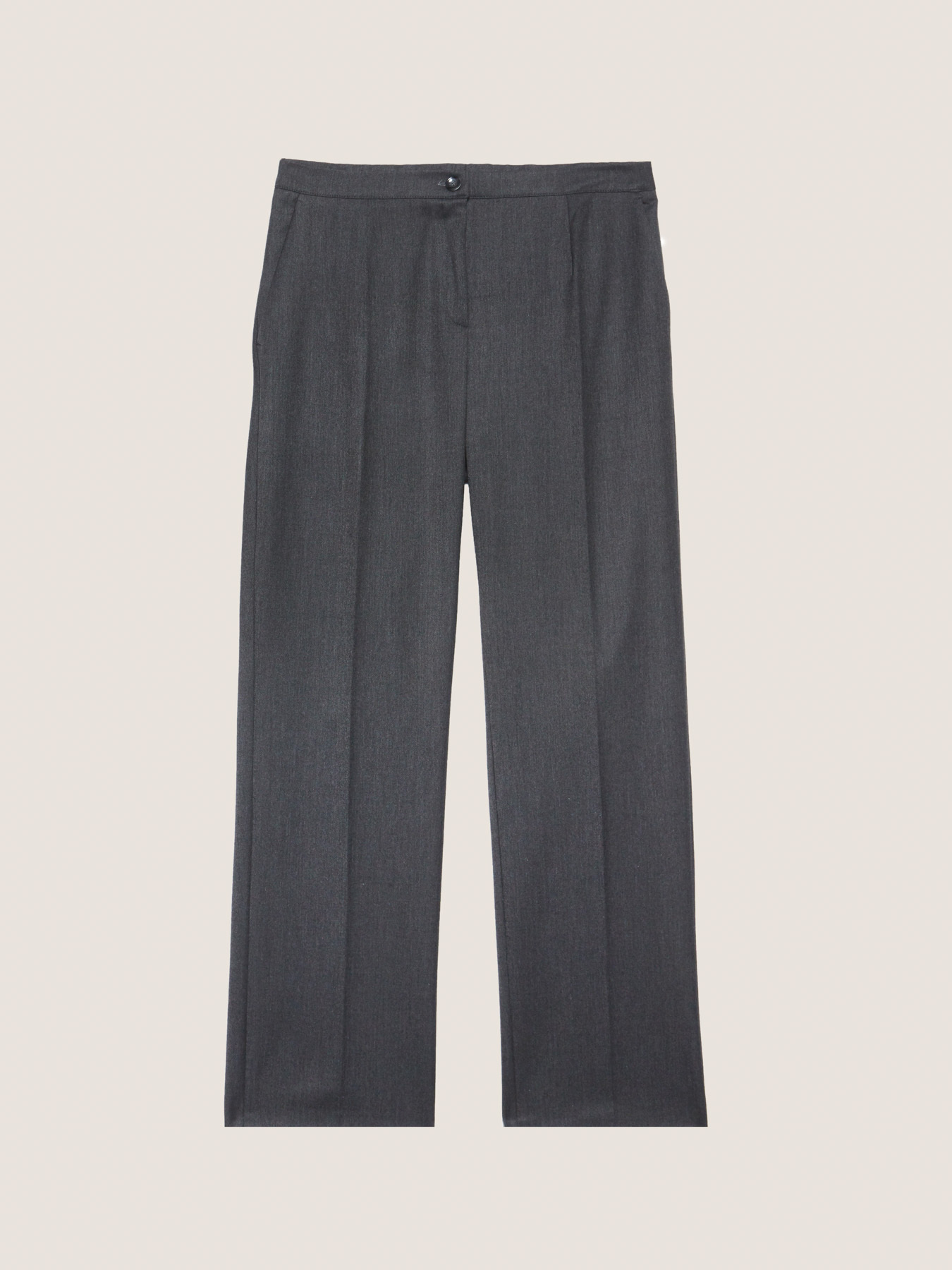 WIDE-LEG TWILL TROUSERS image number 4
