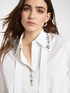 Poplin shirt with crystals image number 2
