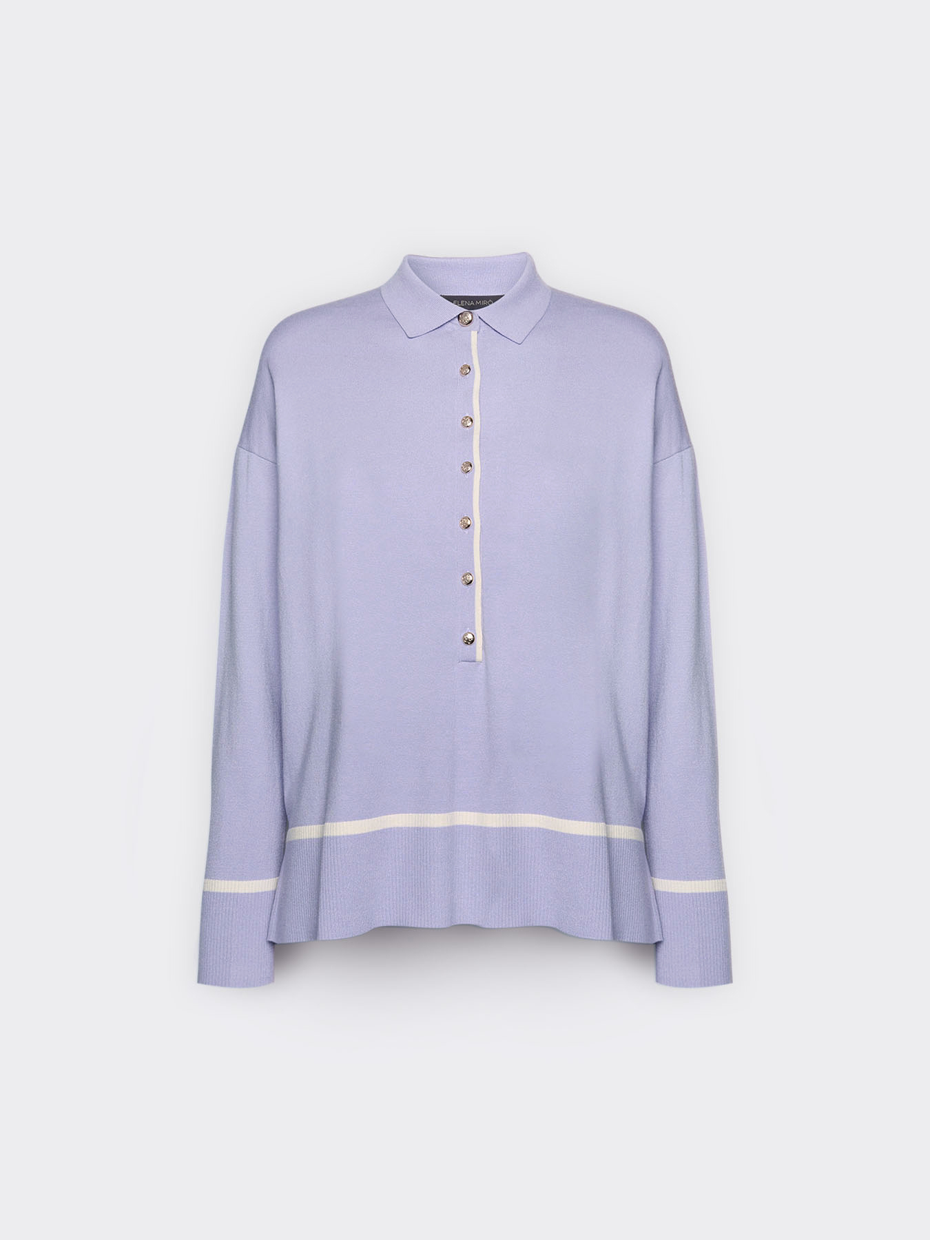 Polo shirt with buttons and contrasting trim image number 4