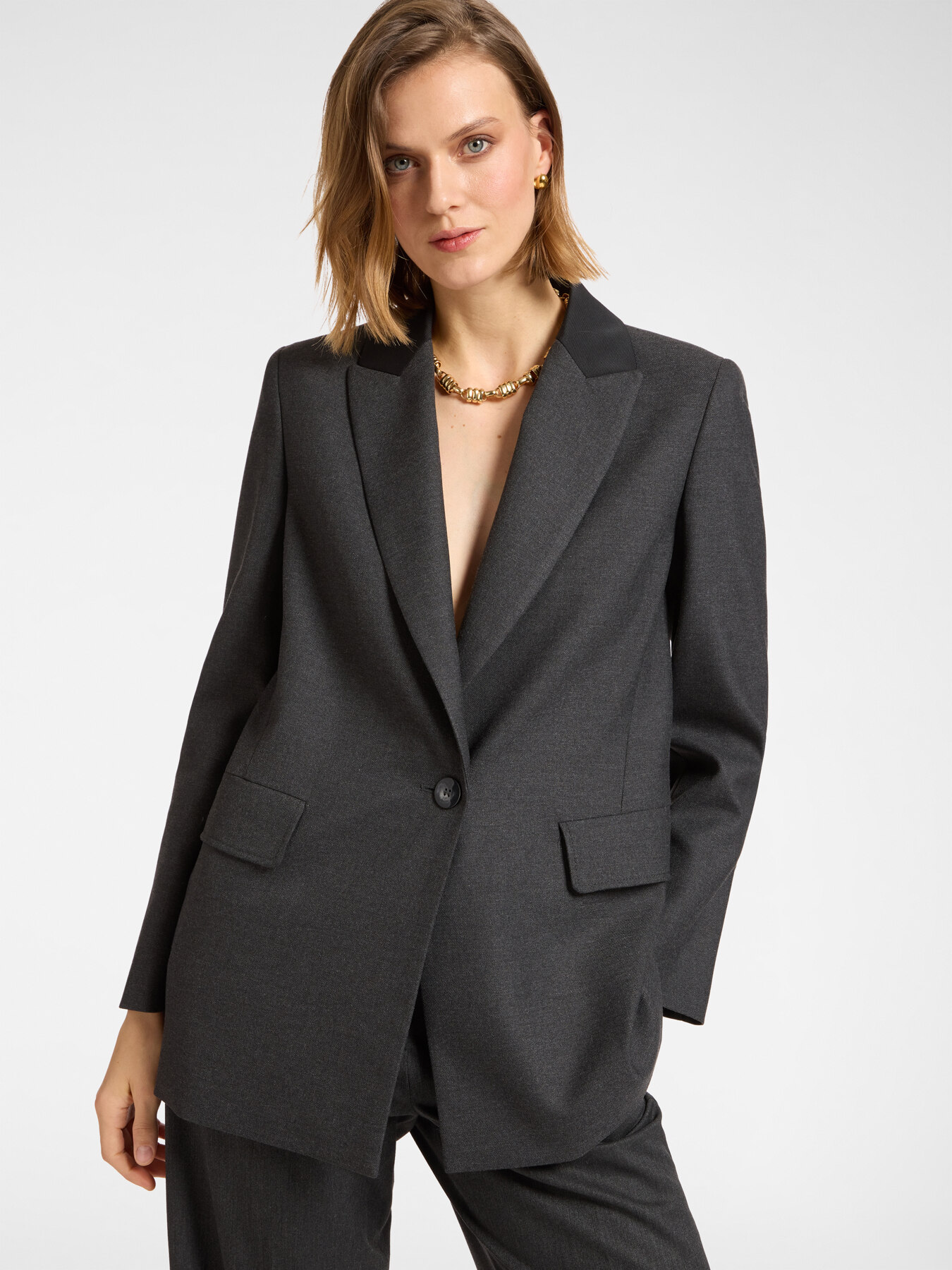 Blazer de flanela oversized image number 0