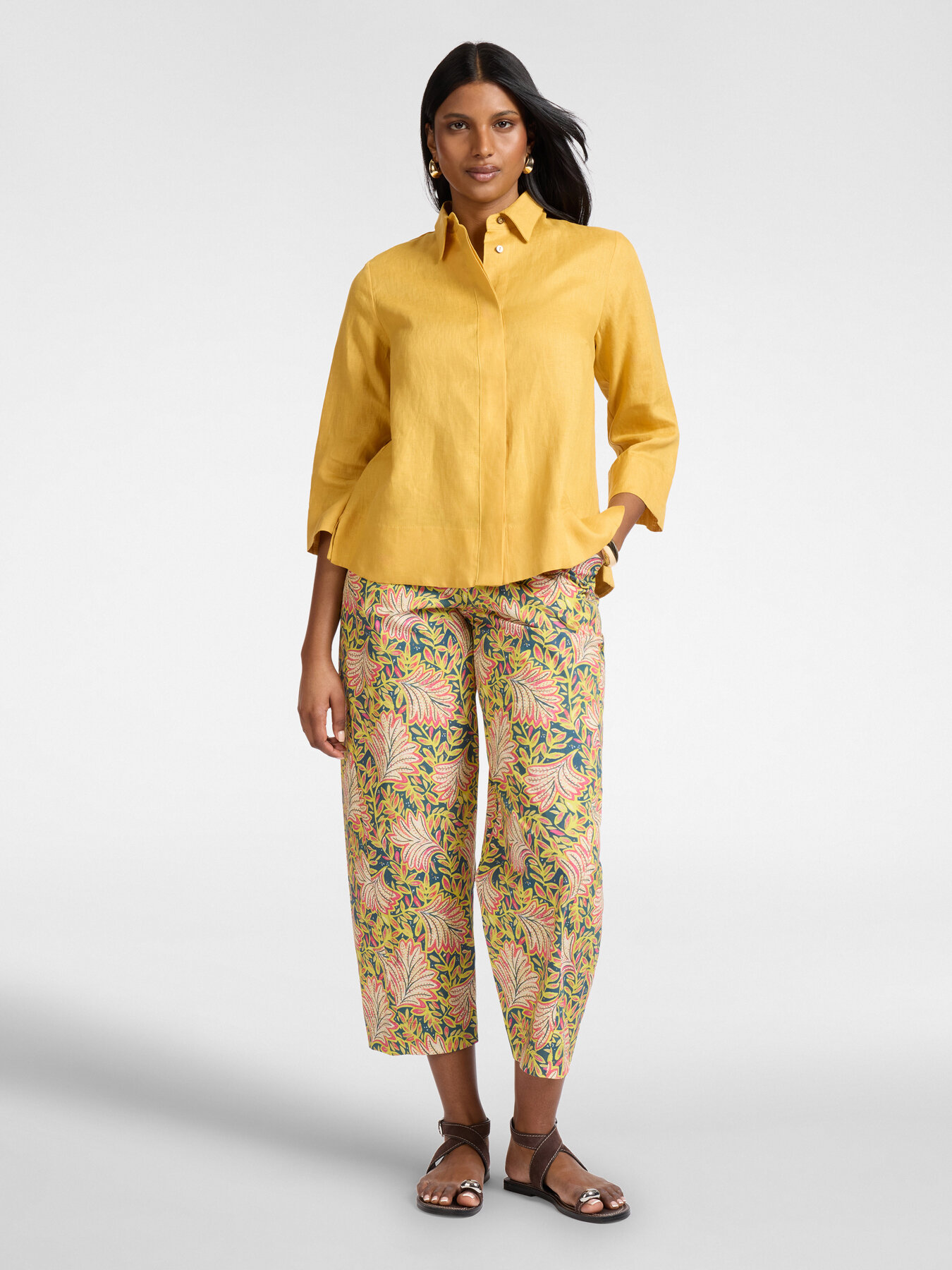 Boxy linen shirt image number 2