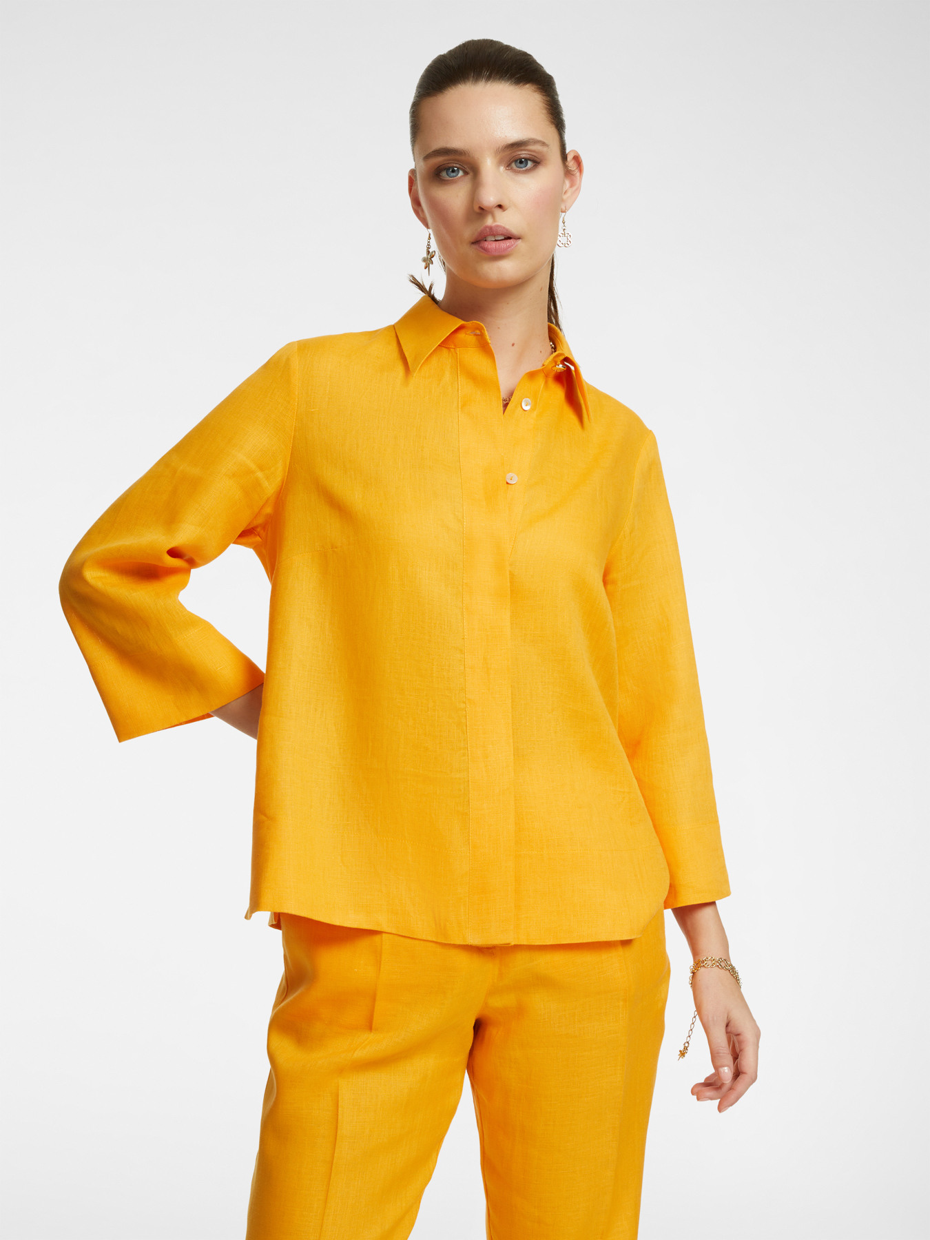 Camisa relaxed fit de linho image number 0