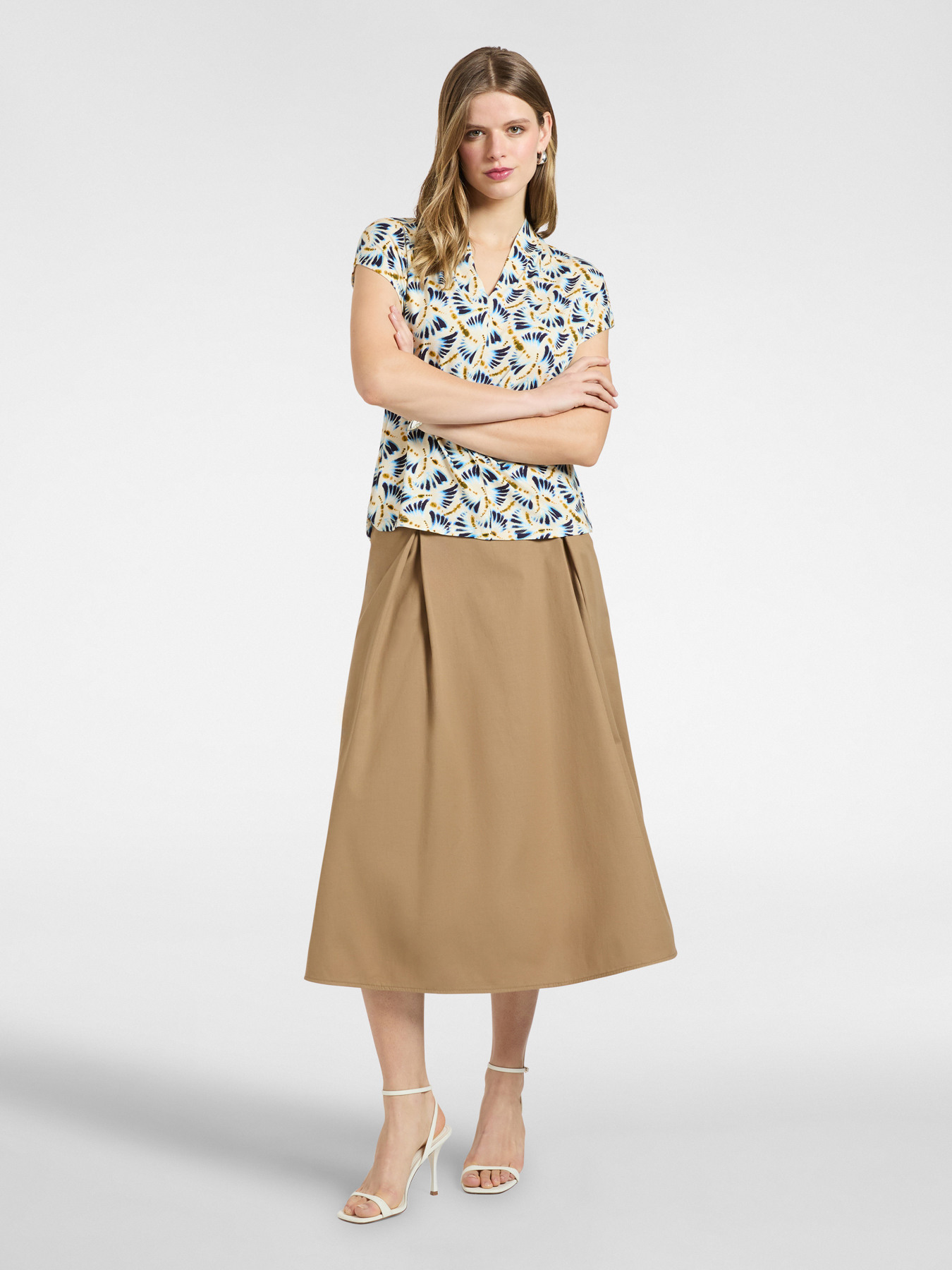 A-line midi skirt image number 0