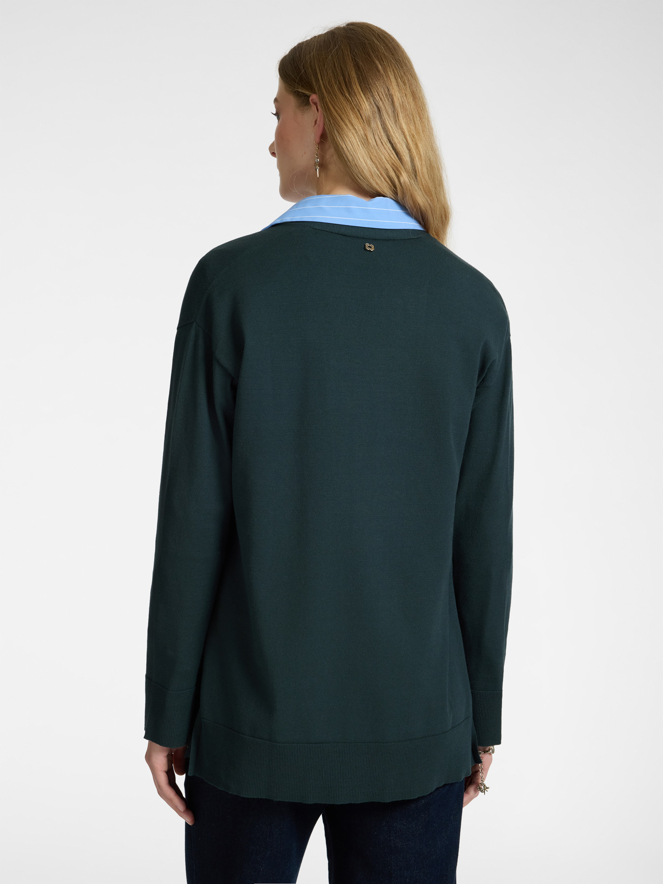 Langer Cardigan mit offener Vorderseite image number 1