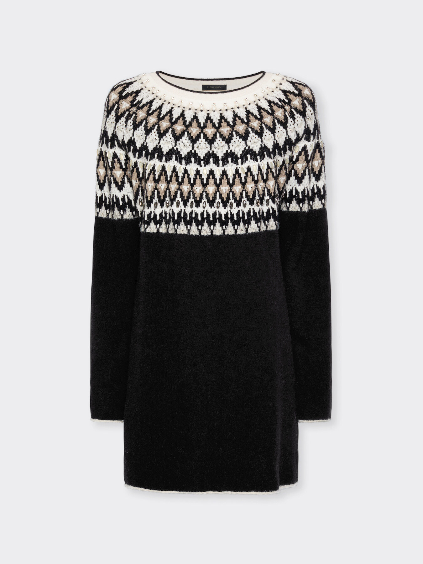 Su&eacute;ter "Fair Isle" bordado &agrave; m&atilde;o