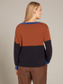 Pure carded wool colour block sweater image number 1