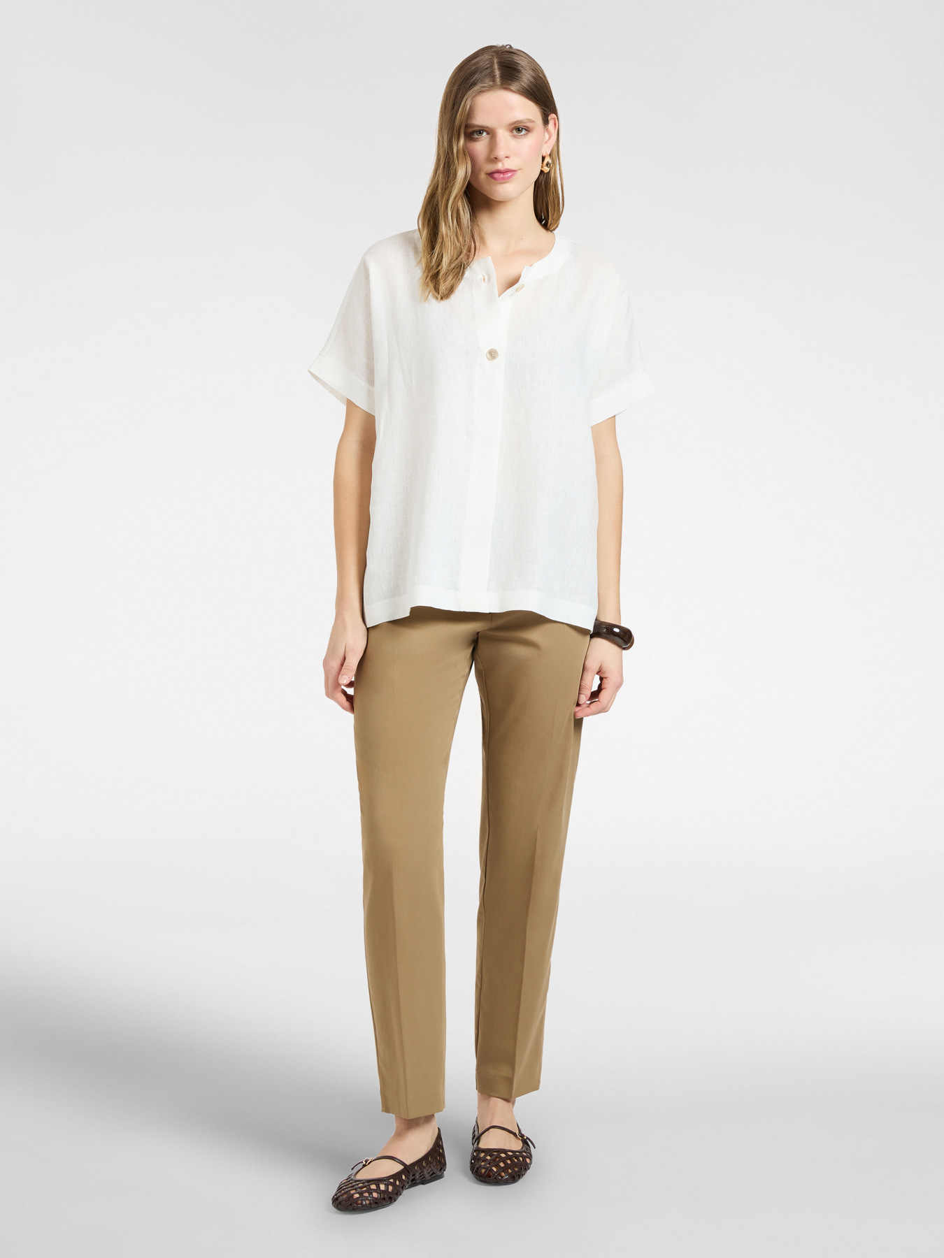 Linen and cotton T-shirt image number 2