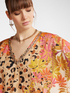 Printed and embroidered caftan image number 4