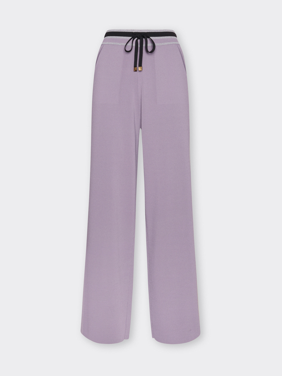 Pantalon palazzo m&eacute;lange viscose
