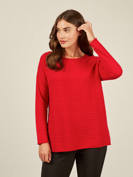 Elenamiro&nbsp;: Chandail en pure laine Rouge_1