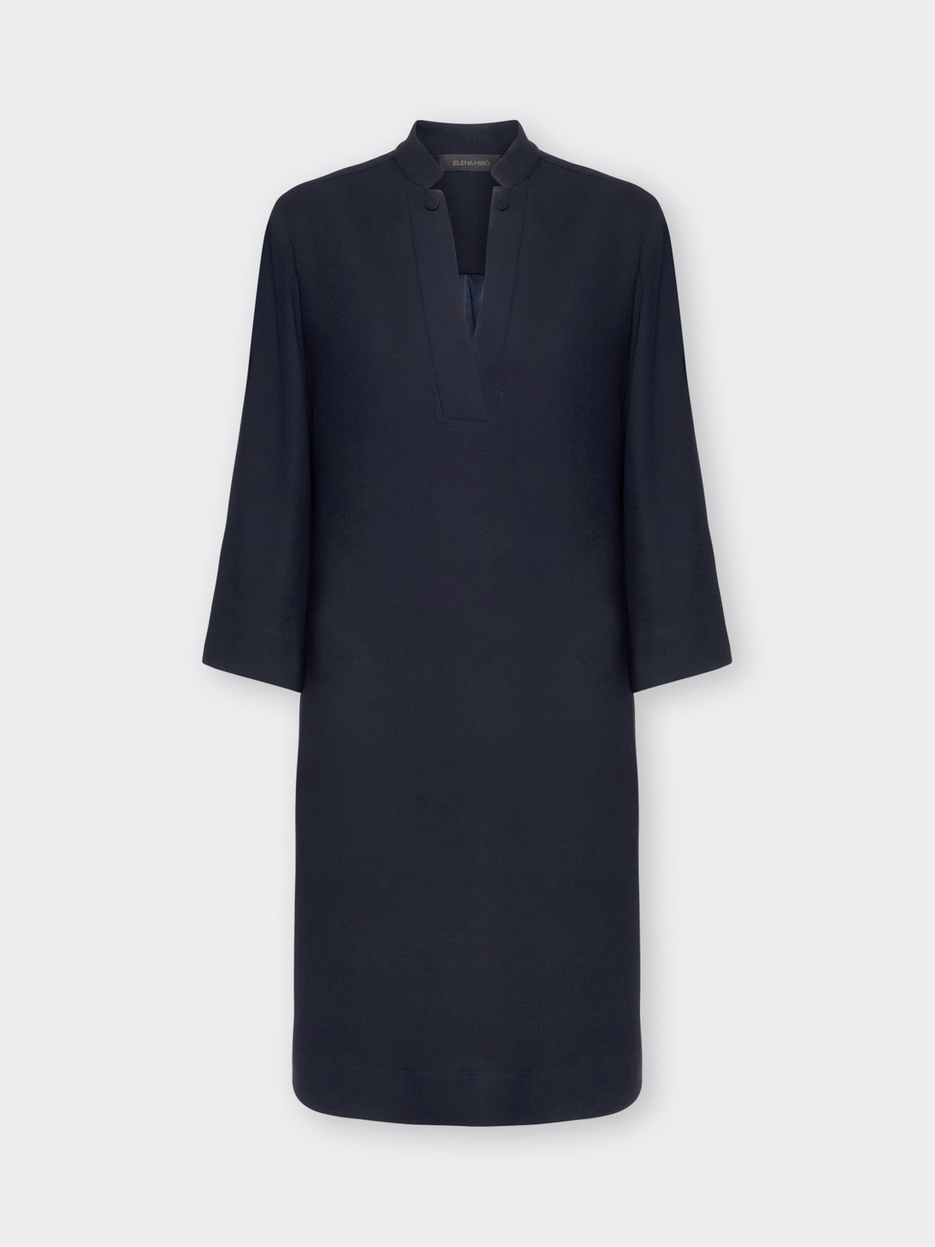 Enver satin dress with V-neckline image number 4