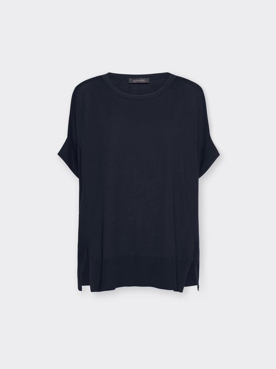 T-shirt boxy en coton et modal