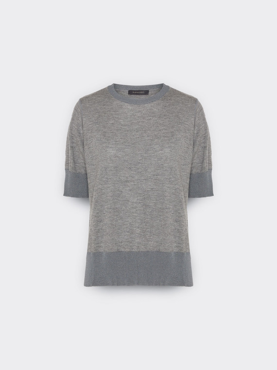 Maglia maniche corte in lana