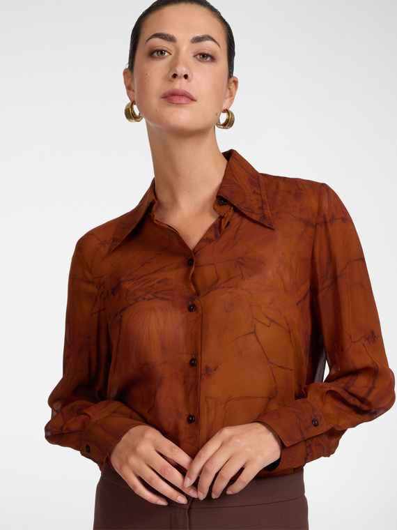 Camicia in georgette stampata