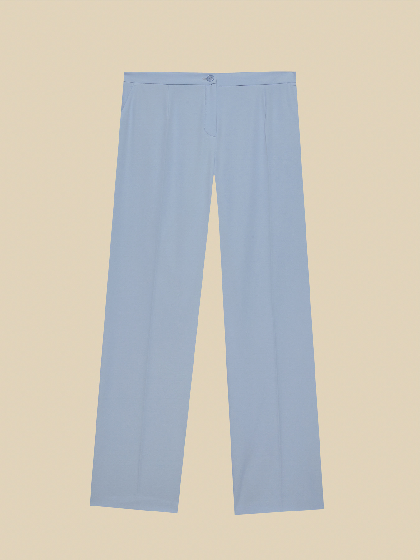 Flowing fabric straight-leg trousers image number 4