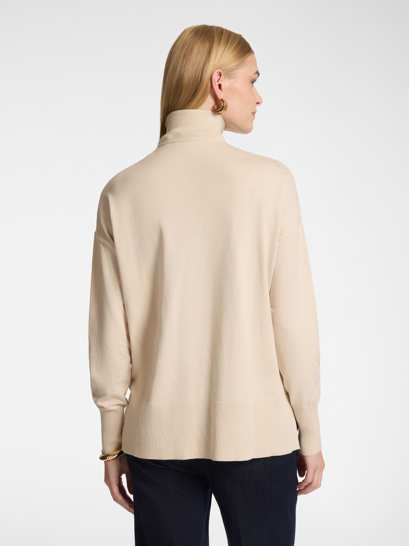Polo-Strickpullover aus Viskose mit Schmuckkn&ouml;pfen image number 1
