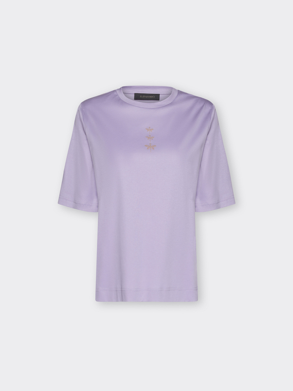 T-Shirt aus Baumwolle mit Libellen