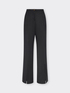 Flannel flare pants with slits image number 4