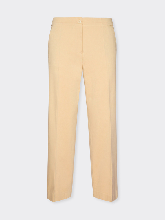 Pantaloni cropped in gabardina